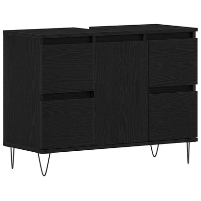 Skříňka Pod Umyvadlo Černý Dub 80 X 33 X 60 Cm Kompozitní Dřevo