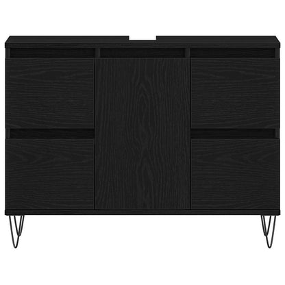 Skříňka Pod Umyvadlo Černý Dub 80 X 33 X 60 Cm Kompozitní Dřevo