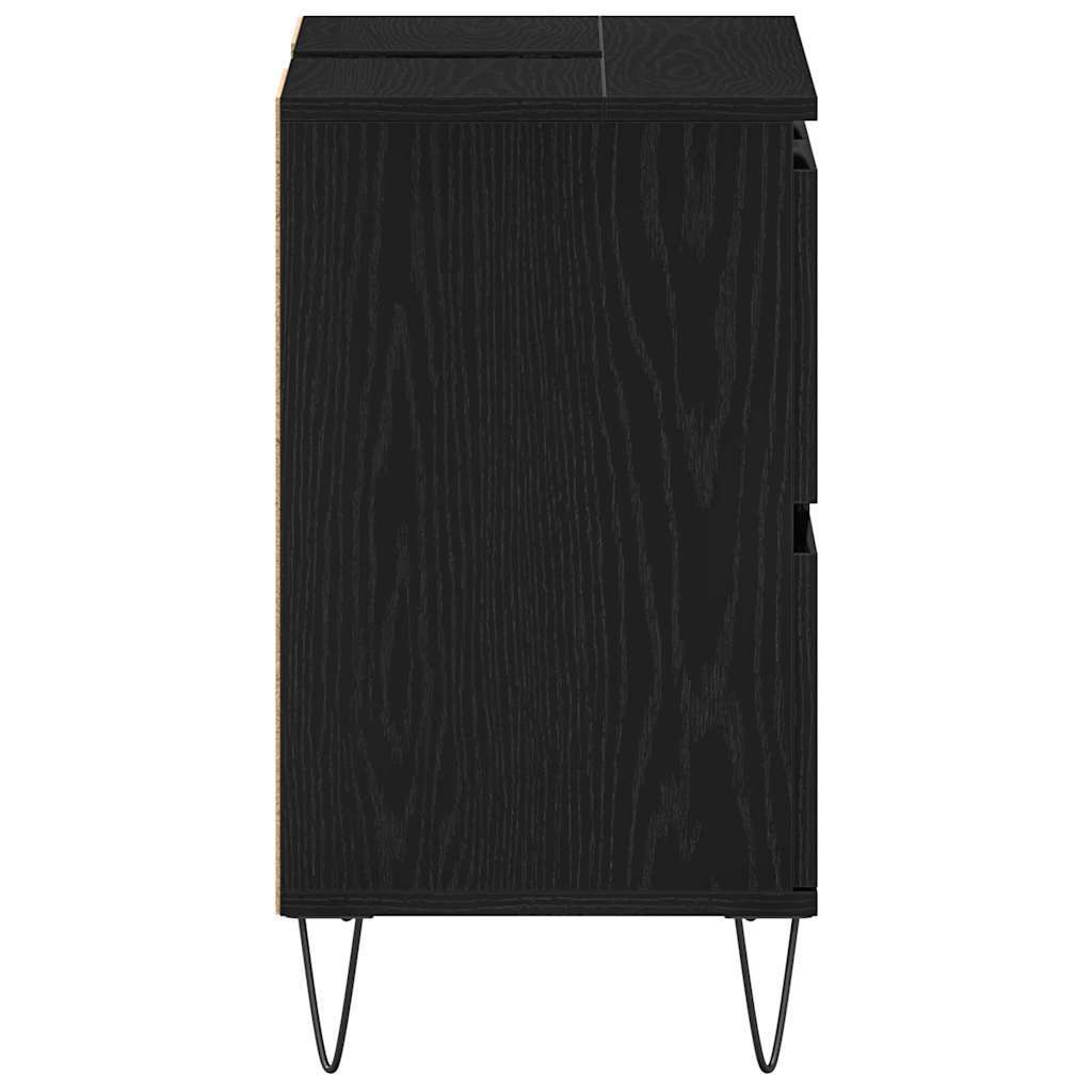 Skříňka Pod Umyvadlo Černý Dub 80 X 33 X 60 Cm Kompozitní Dřevo