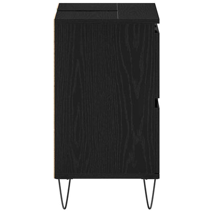 Skříňka Pod Umyvadlo Černý Dub 80 X 33 X 60 Cm Kompozitní Dřevo
