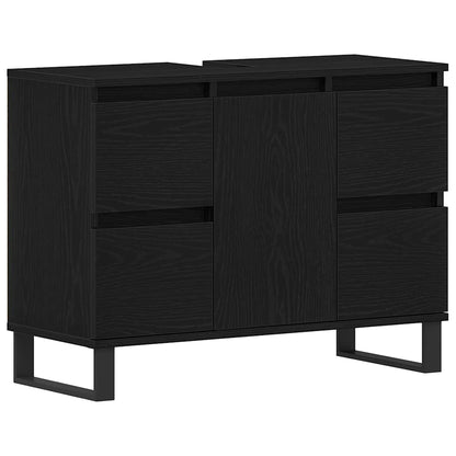 Koupelnová Skříň Černý Dub 80 X 33 X 60 Cm Kompozitní Dřevo