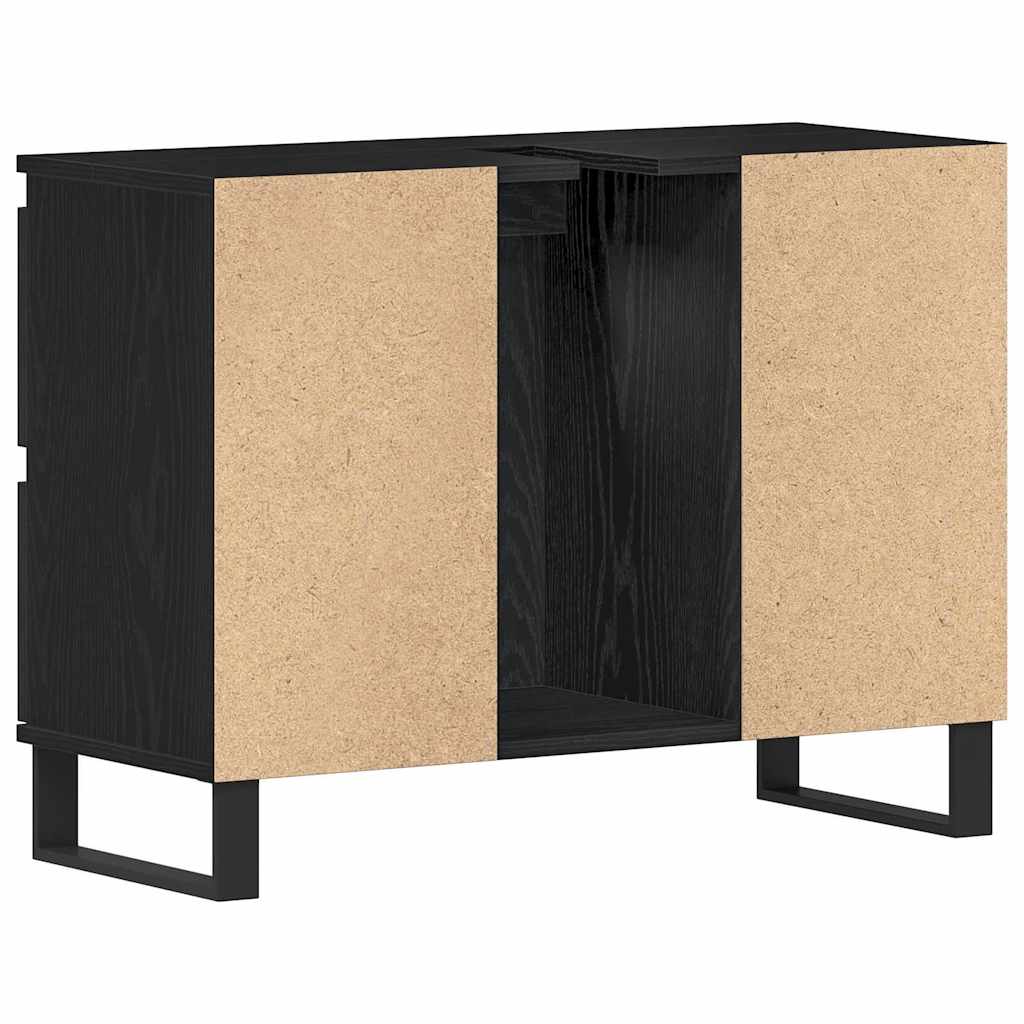 Koupelnová Skříň Černý Dub 80 X 33 X 60 Cm Kompozitní Dřevo