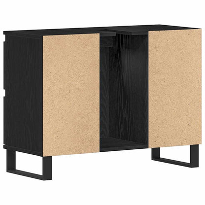 Koupelnová Skříň Černý Dub 80 X 33 X 60 Cm Kompozitní Dřevo