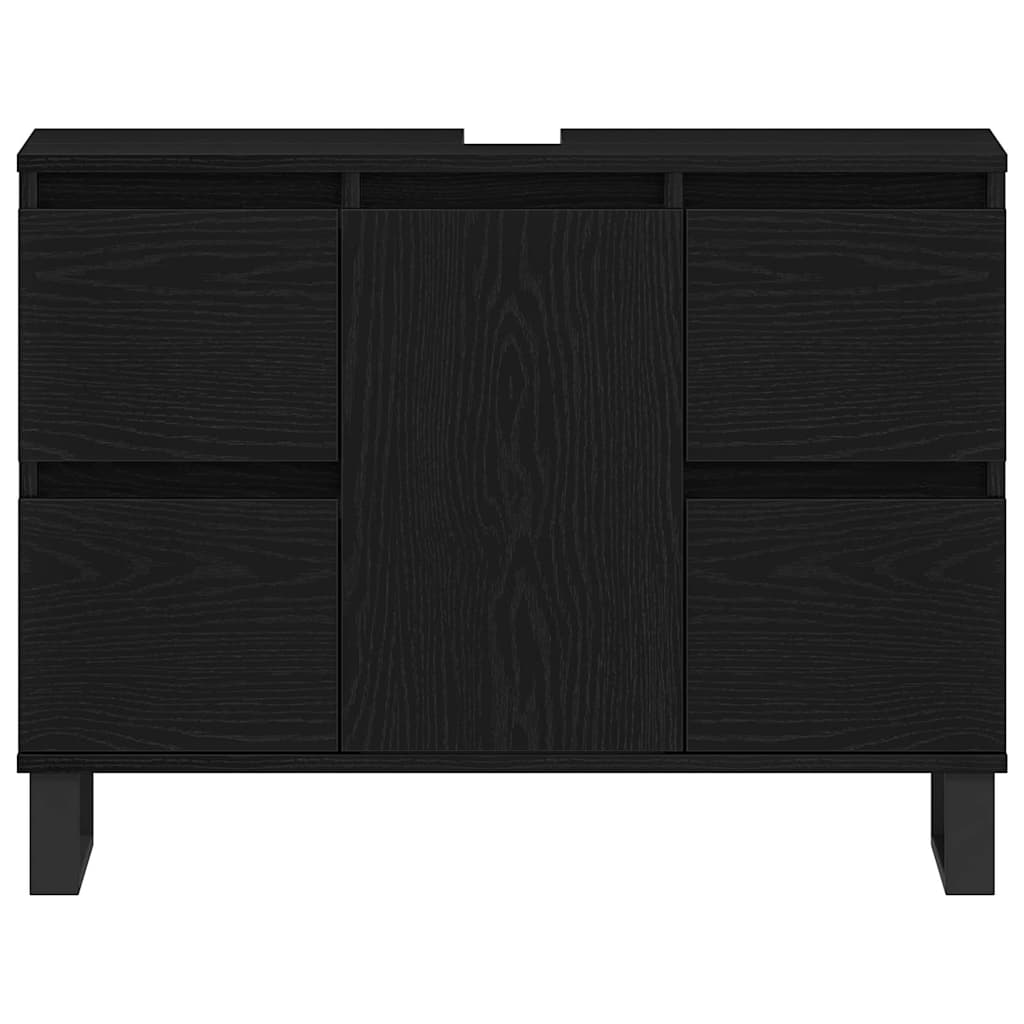 Koupelnová Skříň Černý Dub 80 X 33 X 60 Cm Kompozitní Dřevo
