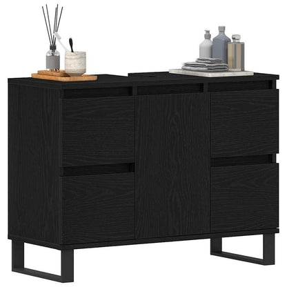 Koupelnová Skříň Černý Dub 80 X 33 X 60 Cm Kompozitní Dřevo