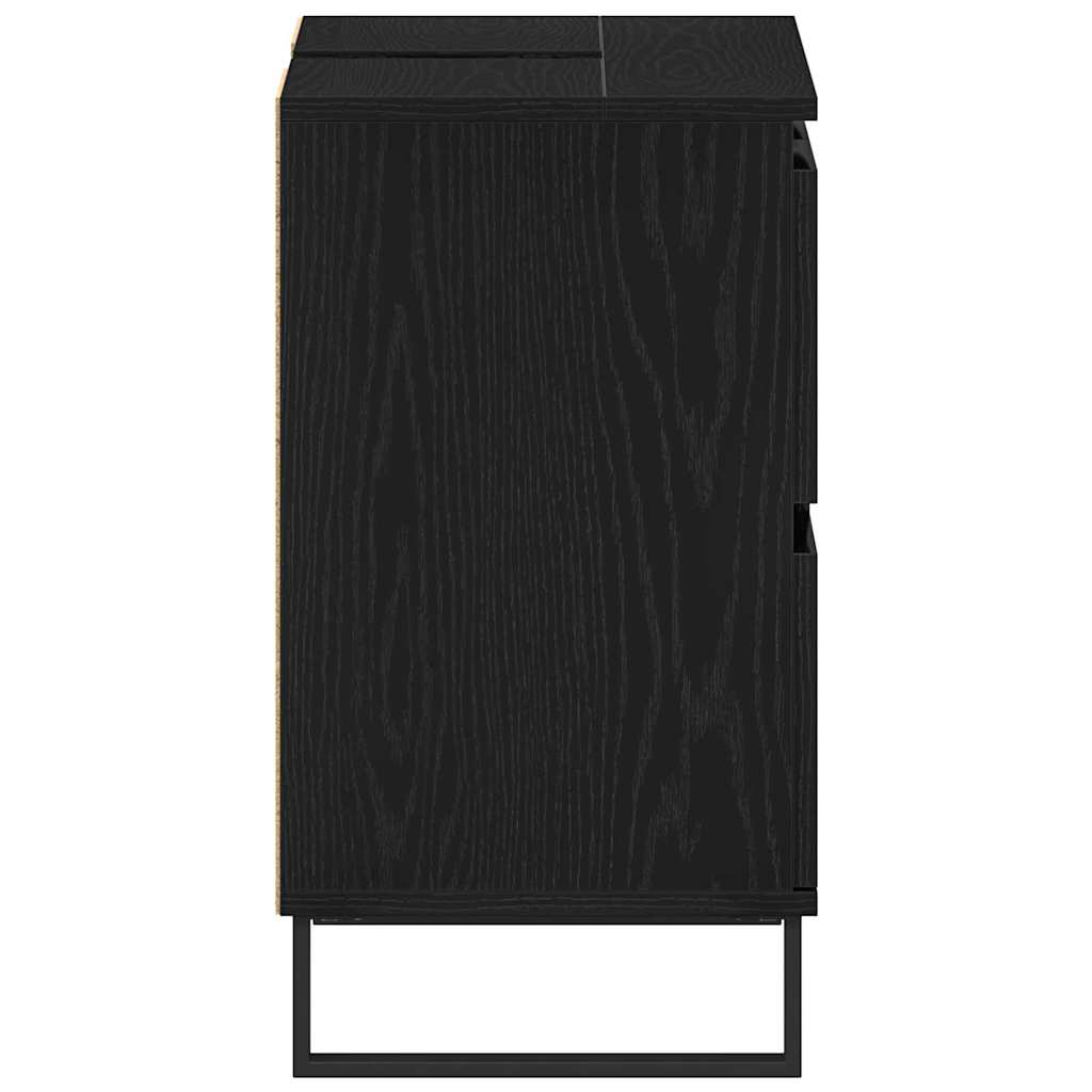 Koupelnová Skříň Černý Dub 80 X 33 X 60 Cm Kompozitní Dřevo