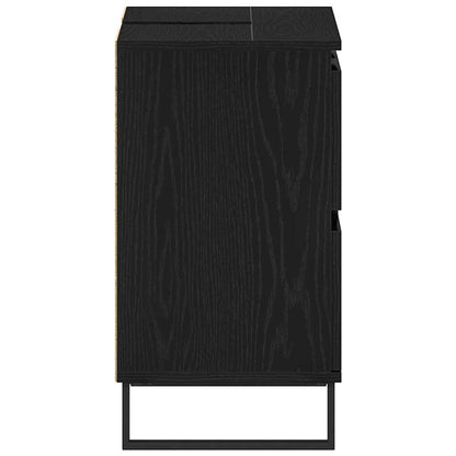 Koupelnová Skříň Černý Dub 80 X 33 X 60 Cm Kompozitní Dřevo