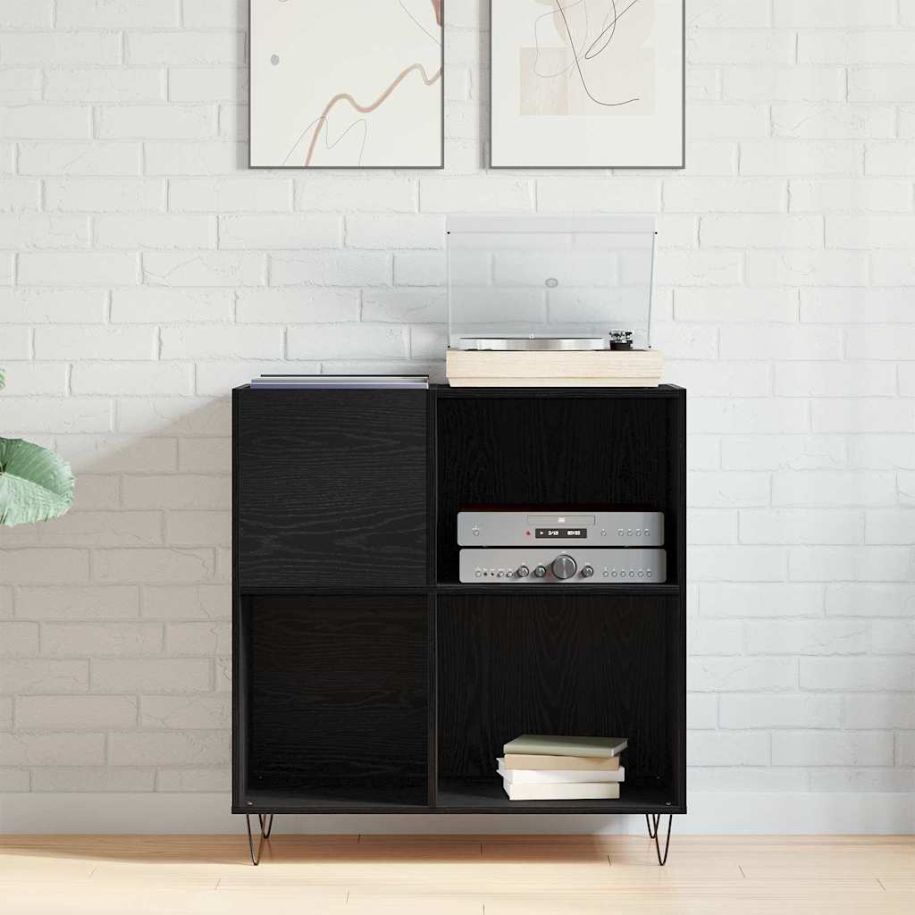 Skříň Na Gramofonové Desky Černý Dub 85 X 38 X 89 Cm