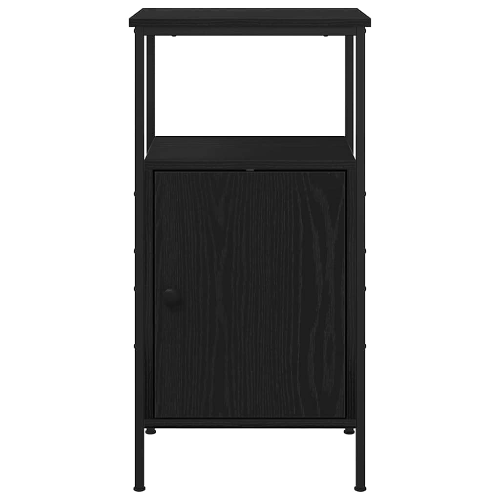 Noční Skříňka 2 Ks Černý Dub 41 X 31 X 80 Cm Kompozitní Dřevo