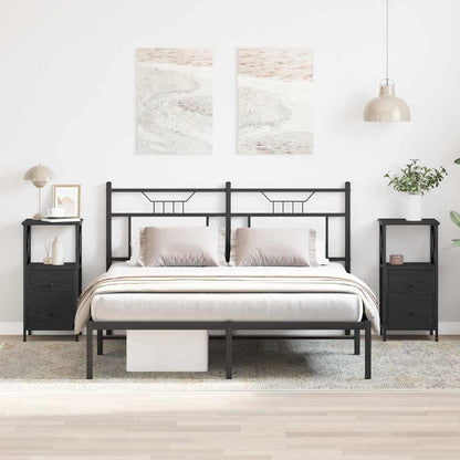 Noční Skříňka 2 Ks Černý Dub 34 X 35,5 X 70 Cm Kompozitní Dřevo