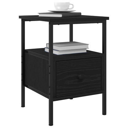 Noční Skříňka Černý Dub 34 X 36 X 50 Cm Kompozitní Dřevo