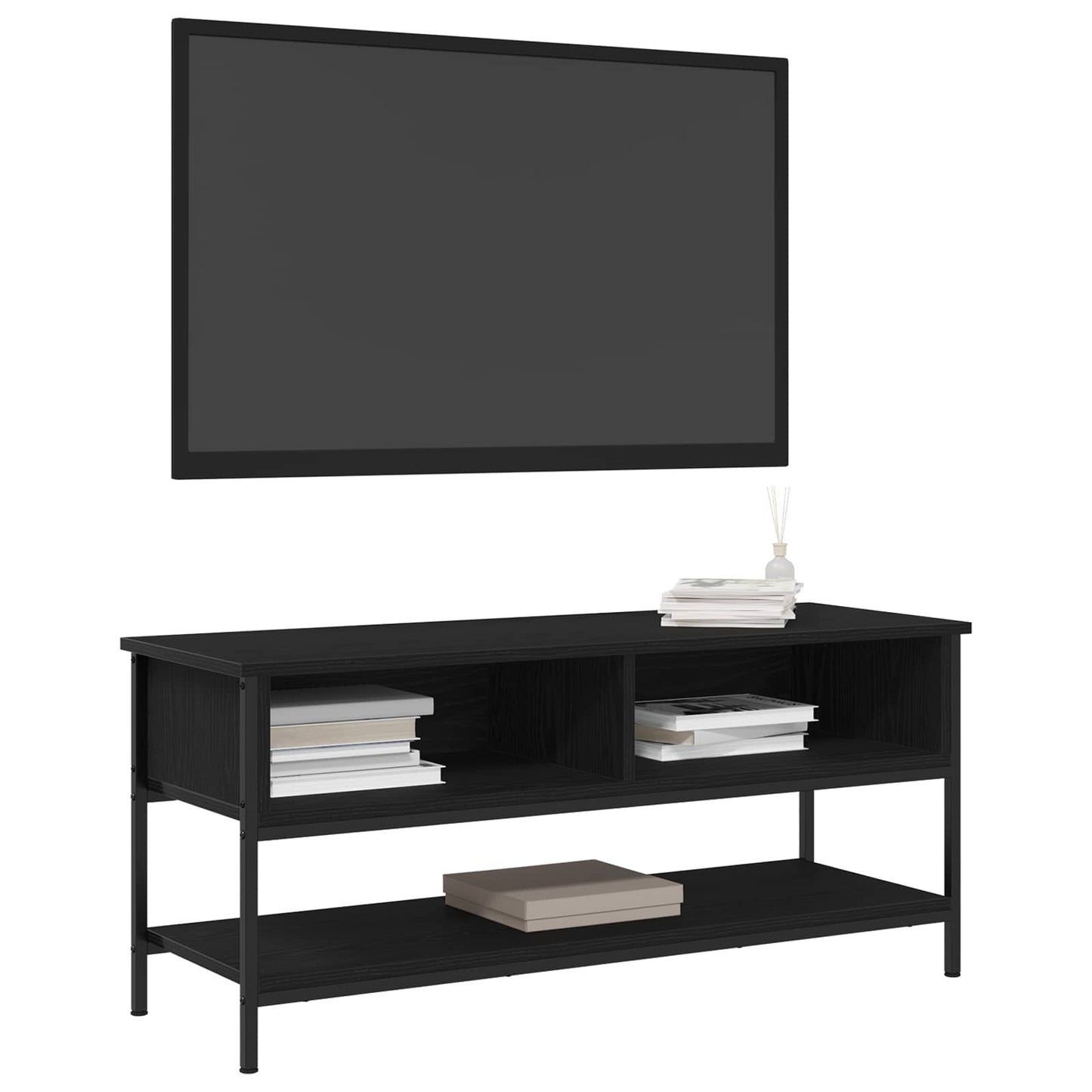 Sestava Tv Skříněk 100 X 35 X 45 Cm Černý Dub Kompozitní Dřevo