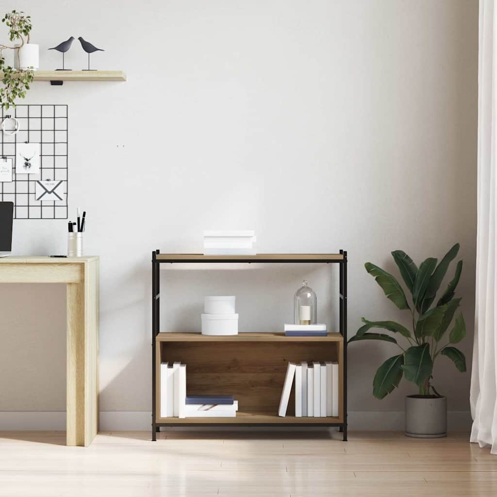 Knihovna 80 X 30 X 78,5 Cm Kompozitní Dřevo Artisanový Dub