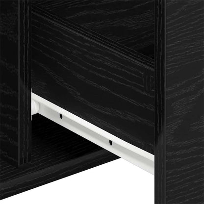 Servírovací Skříň Černý Dub 101,5 X 35 X 70 Cm Kompozitní Dřevo