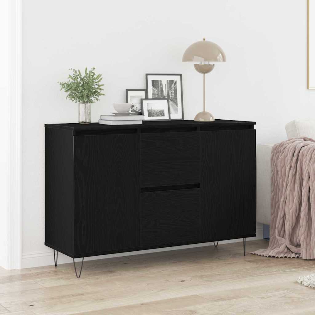 Servírovací Skříň Černý Dub 101,5 X 35 X 70 Cm Kompozitní Dřevo
