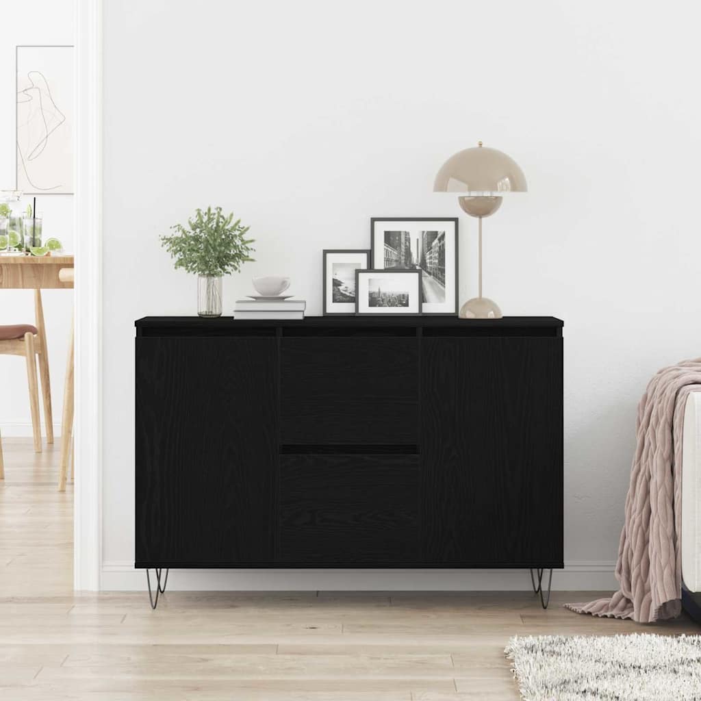 Servírovací Skříň Černý Dub 101,5 X 35 X 70 Cm Kompozitní Dřevo
