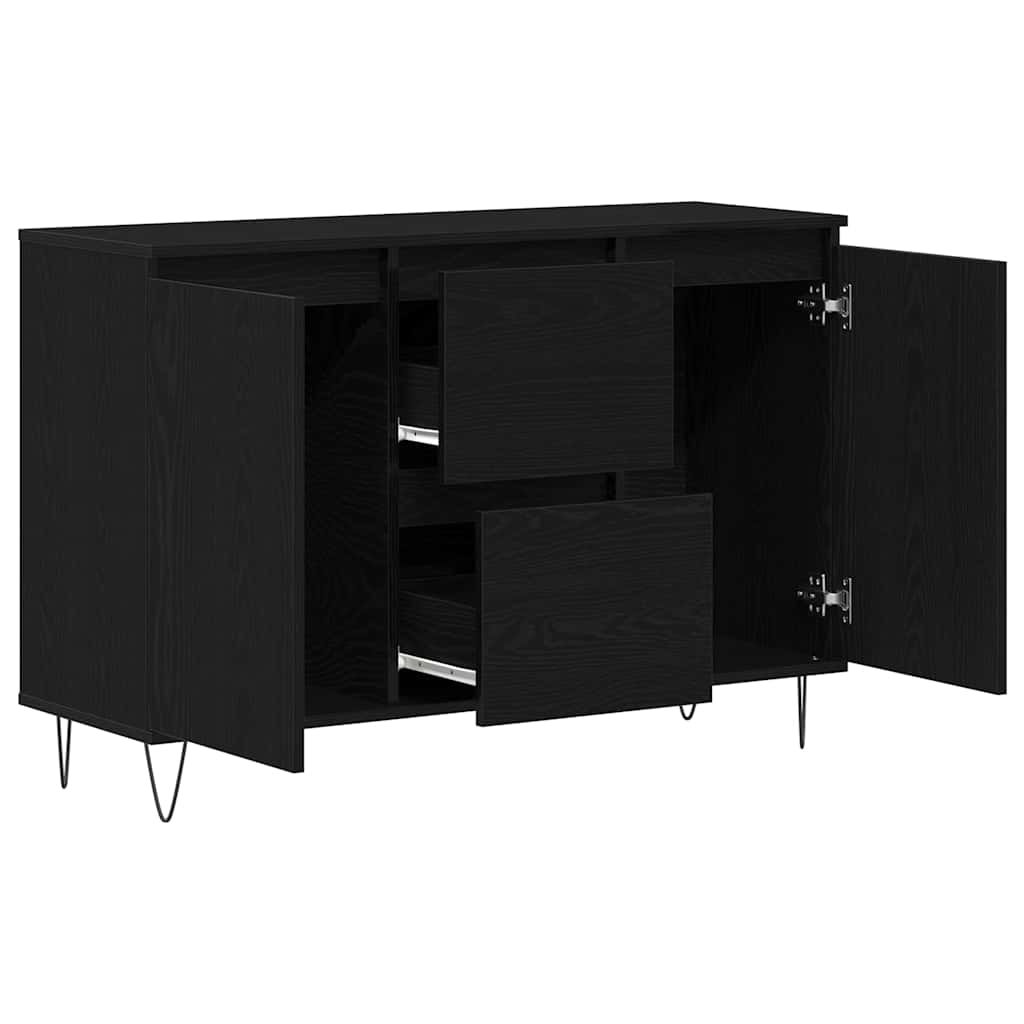 Servírovací Skříň Černý Dub 101,5 X 35 X 70 Cm Kompozitní Dřevo