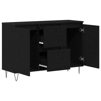 Servírovací Skříň Černý Dub 101,5 X 35 X 70 Cm Kompozitní Dřevo