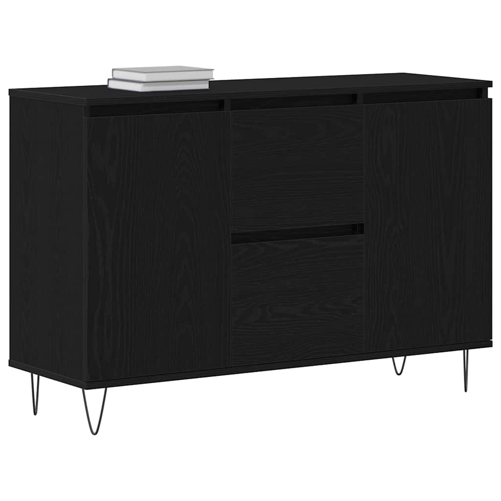 Servírovací Skříň Černý Dub 101,5 X 35 X 70 Cm Kompozitní Dřevo