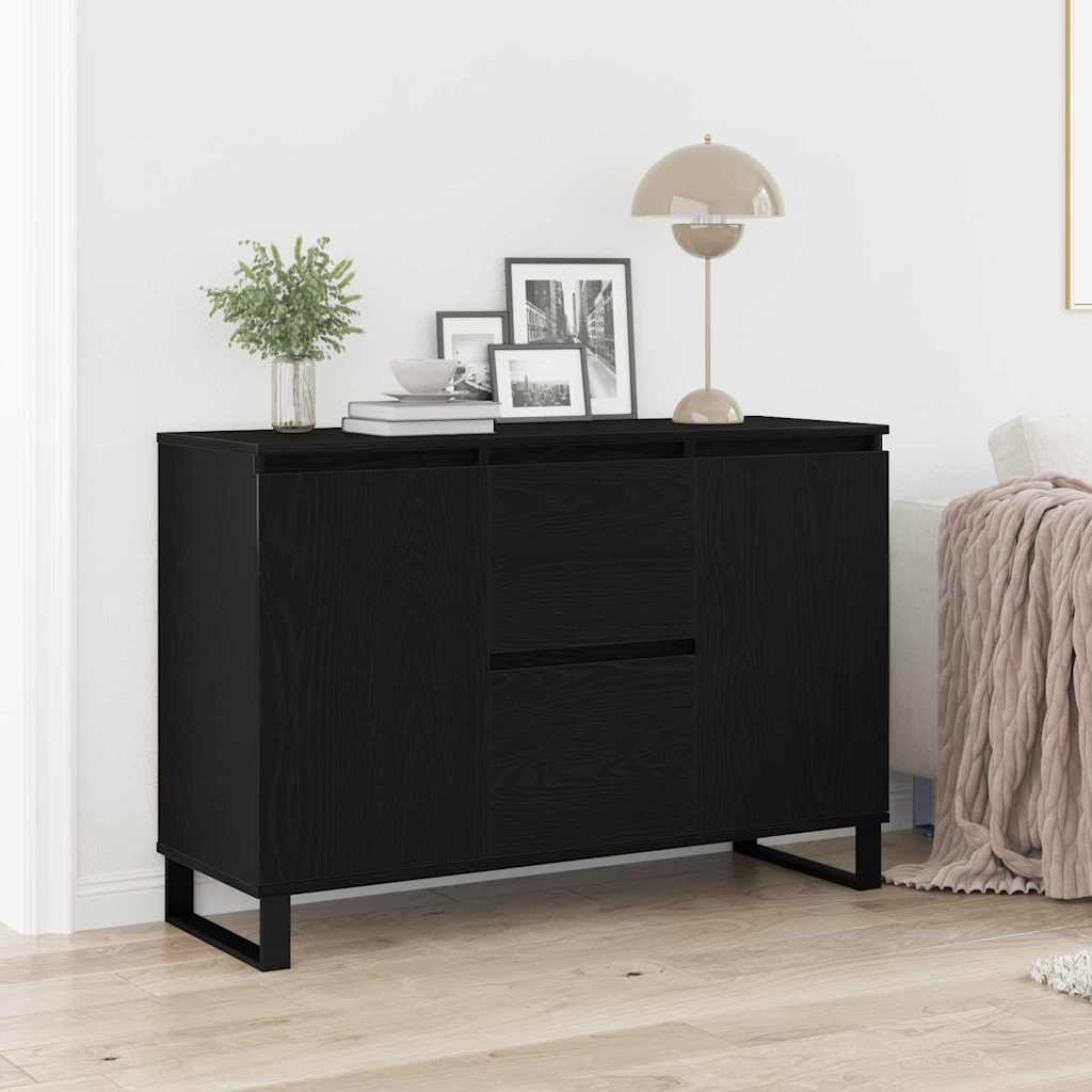 Servírovací Skříň Černý Dub 101,5 X 35 X 70 Cm Kompozitní Dřevo