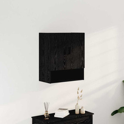 Nástěnná Skříň 60 X 31 X 70 Cm Kompozitní Dřevo Černý Dub