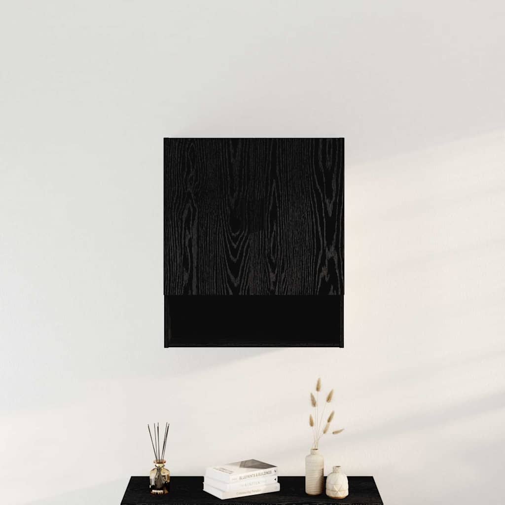 Nástěnná Skříň 60 X 31 X 70 Cm Kompozitní Dřevo Černý Dub
