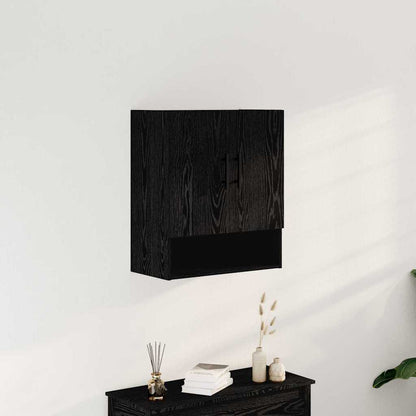 Nástěnná Skříň 60 X 31 X 70 Cm Kompozitní Dřevo Černý Dub