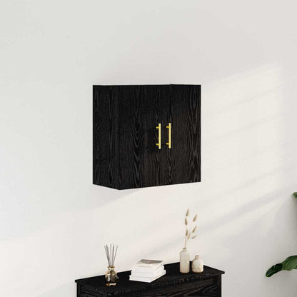 Nástěnná Skříň 60 X 31 X 70 Cm Kompozitní Dřevo Černý Dub