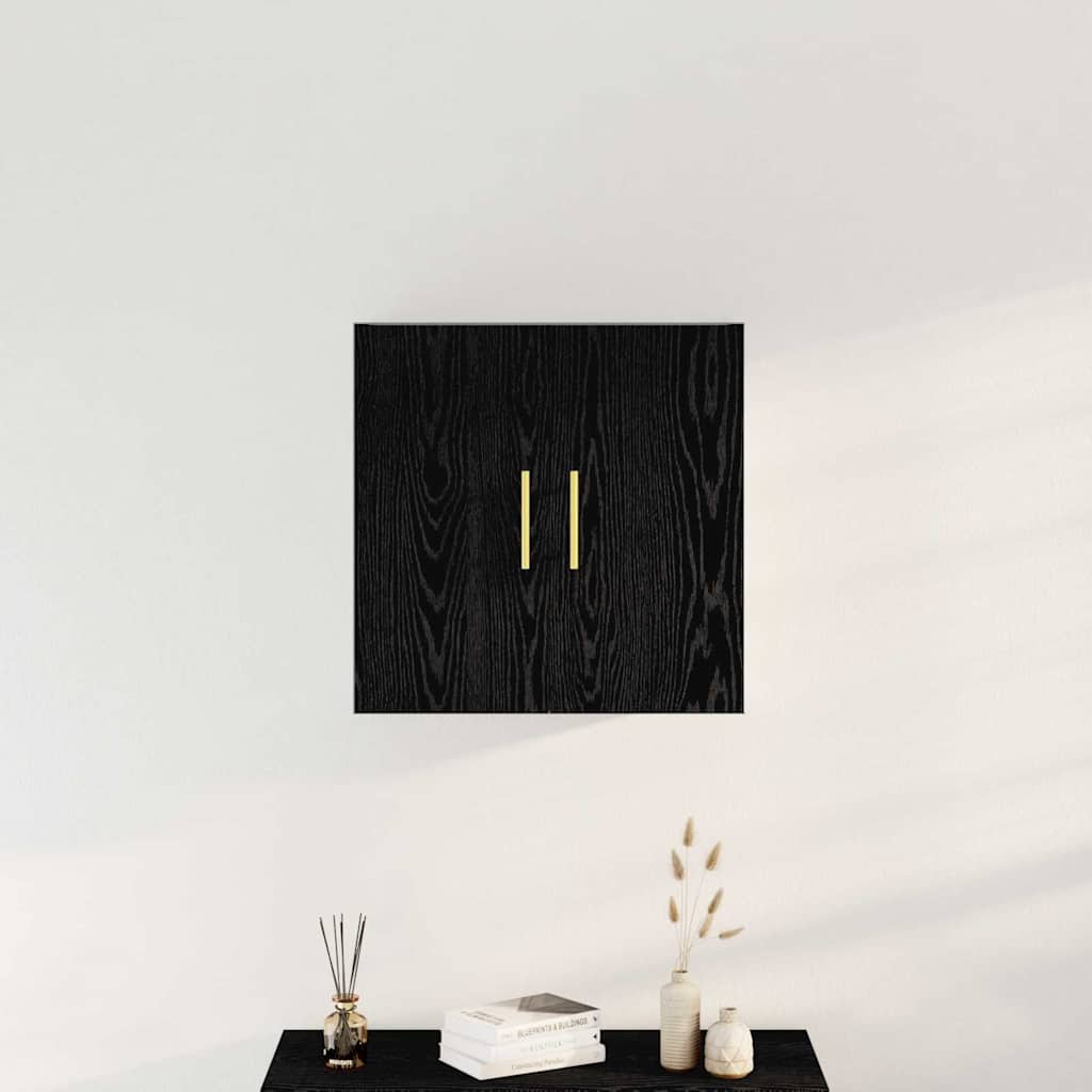 Nástěnná Skříň 60 X 31 X 70 Cm Kompozitní Dřevo Černý Dub