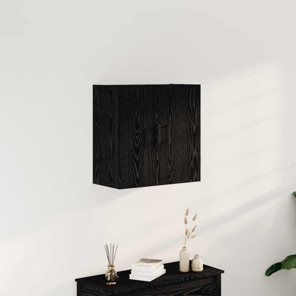 Nástěnná Skříň 60 X 31 X 60 Cm Kompozitní Dřevo Černý Dub