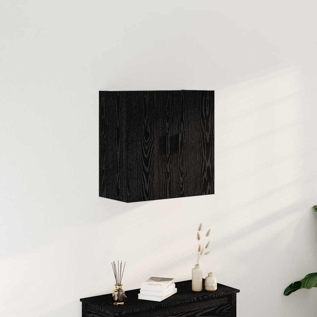 Nástěnná Skříň 60 X 31 X 60 Cm Kompozitní Dřevo Černý Dub