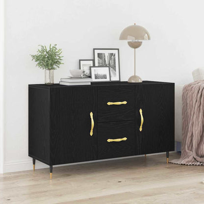 Servírovací Skříň Černý Dub 100 X 36 X 60 Cm Kompozitní Dřevo