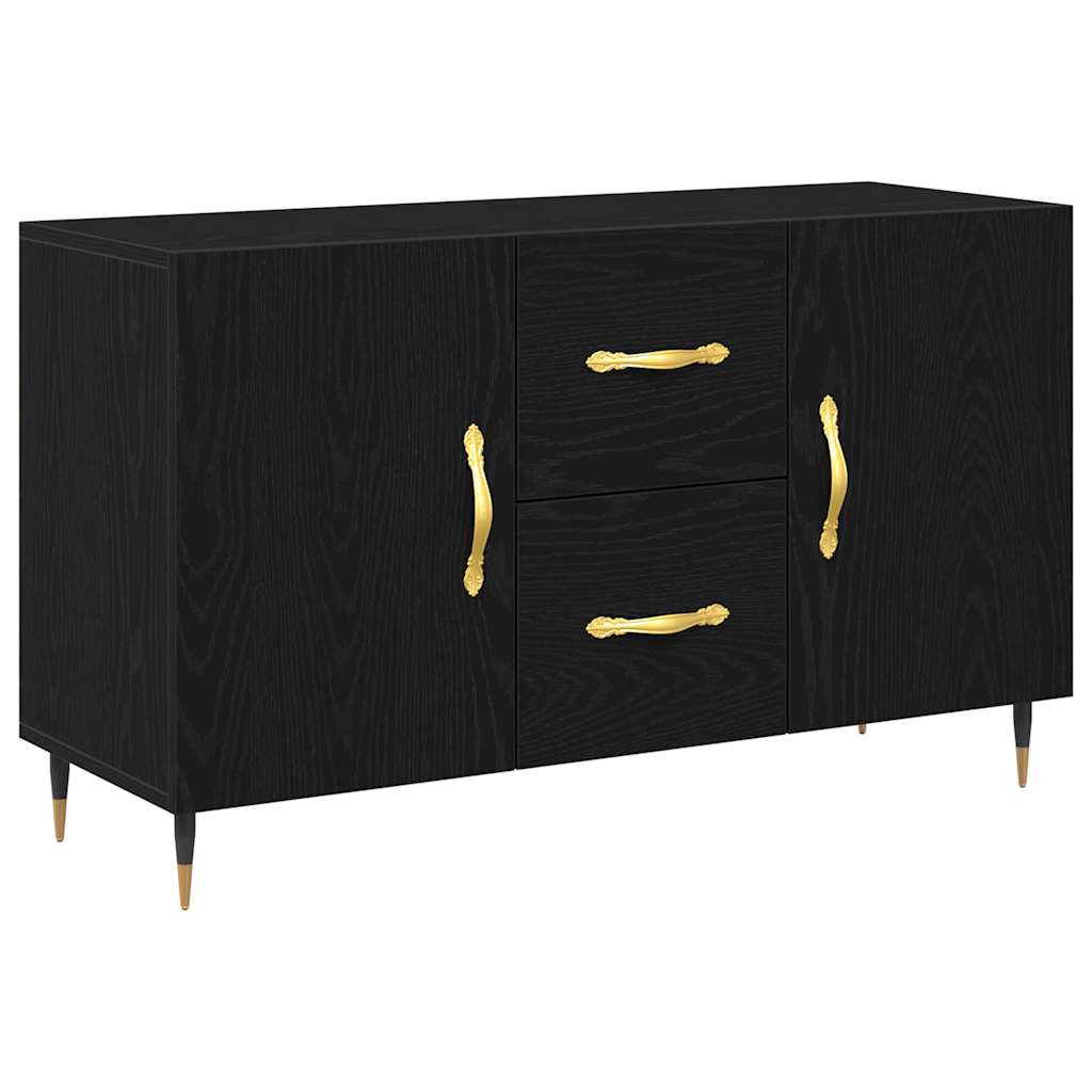 Servírovací Skříň Černý Dub 100 X 36 X 60 Cm Kompozitní Dřevo