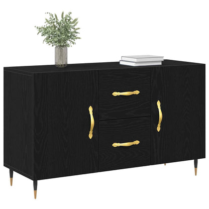 Servírovací Skříň Černý Dub 100 X 36 X 60 Cm Kompozitní Dřevo