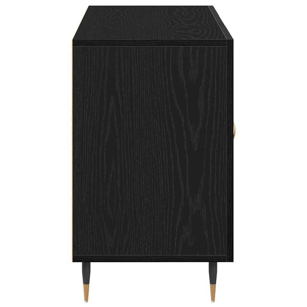 Servírovací Skříň Černý Dub 100 X 36 X 60 Cm Kompozitní Dřevo