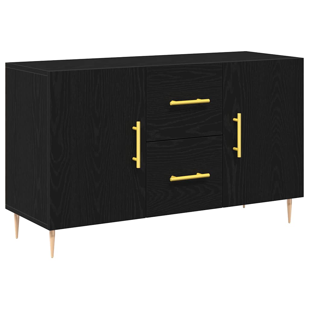 Servírovací Skříň Černý Dub 100 X 36 X 60 Cm Kompozitní Dřevo