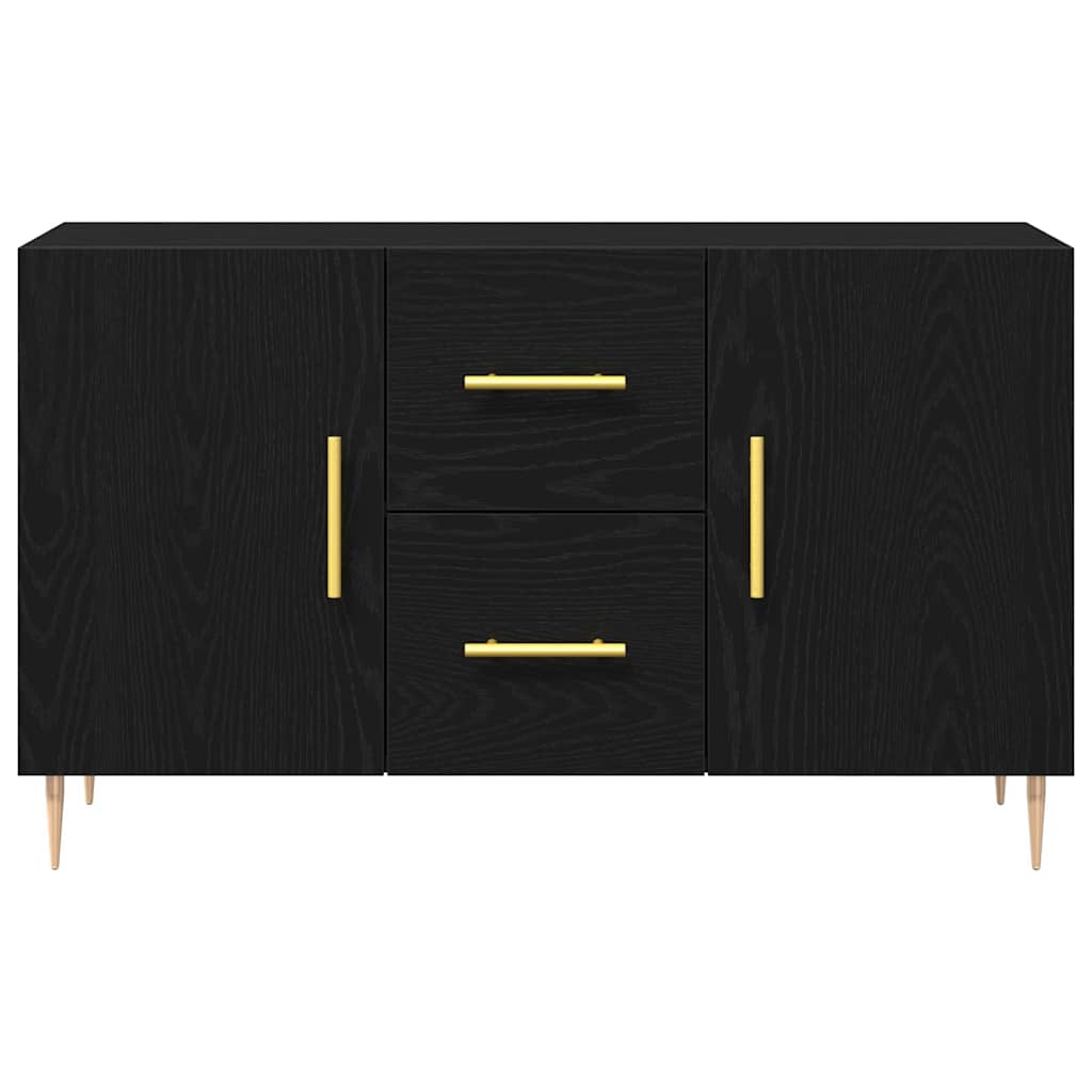 Servírovací Skříň Černý Dub 100 X 36 X 60 Cm Kompozitní Dřevo