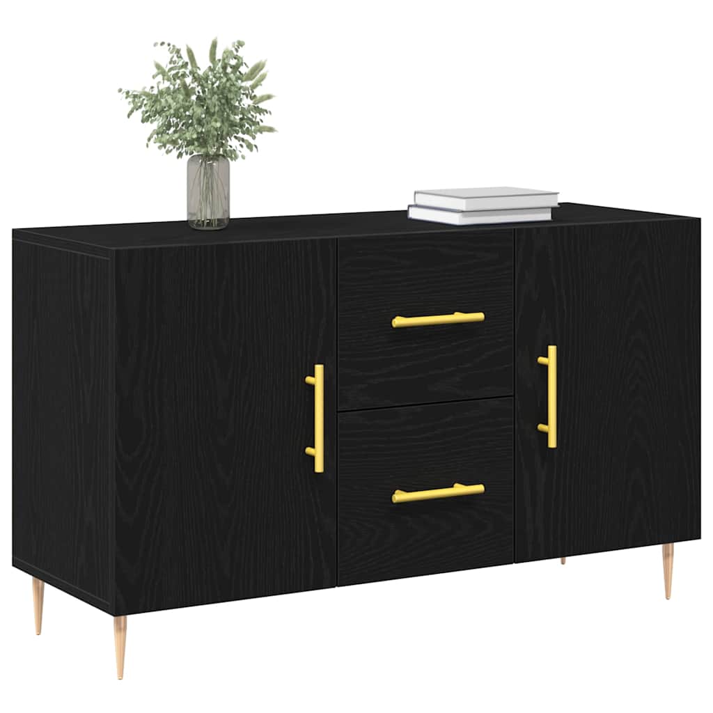 Servírovací Skříň Černý Dub 100 X 36 X 60 Cm Kompozitní Dřevo