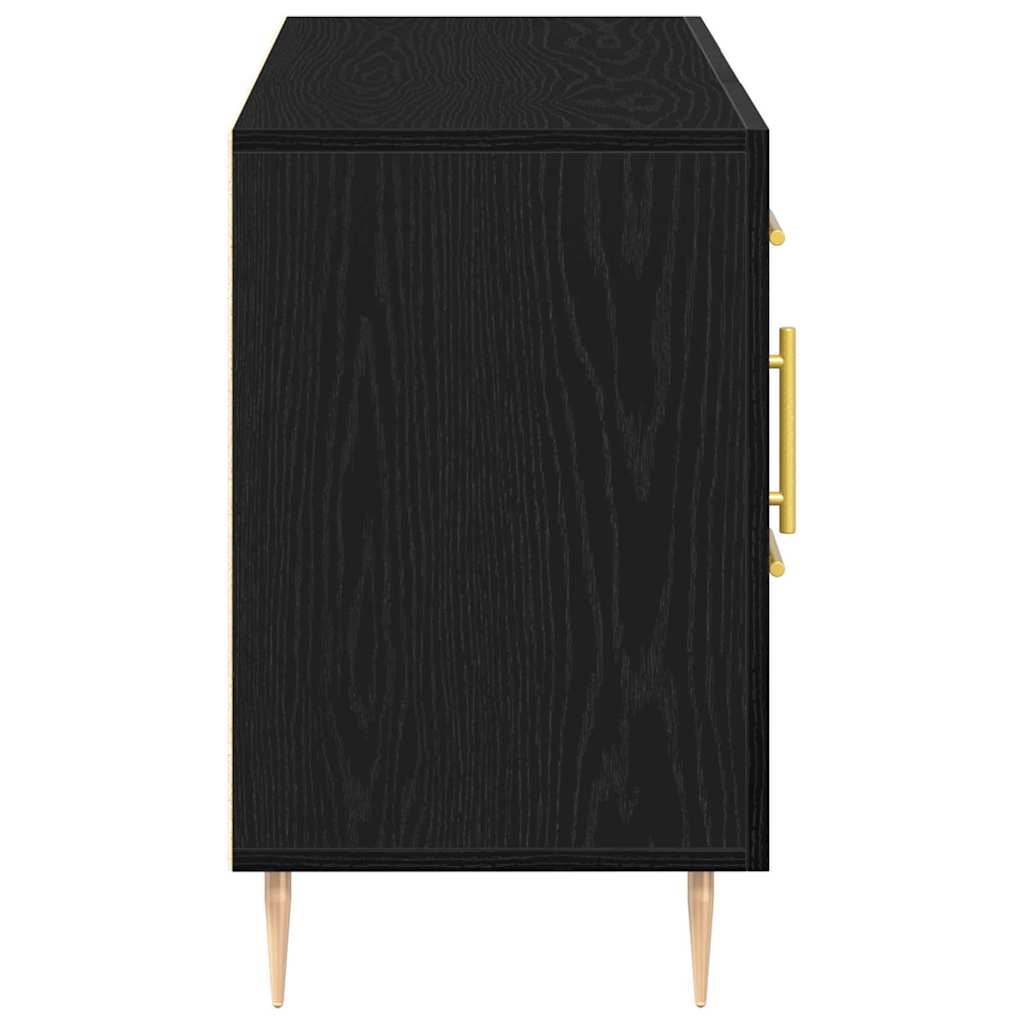 Servírovací Skříň Černý Dub 100 X 36 X 60 Cm Kompozitní Dřevo