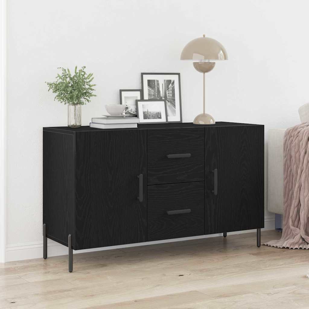 Servírovací Skříň Černý Dub 100 X 36 X 60 Cm Kompozitní Dřevo