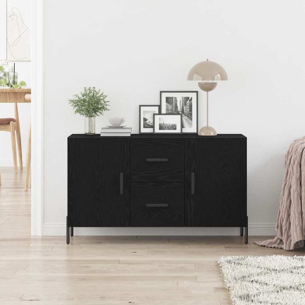 Servírovací Skříň Černý Dub 100 X 36 X 60 Cm Kompozitní Dřevo