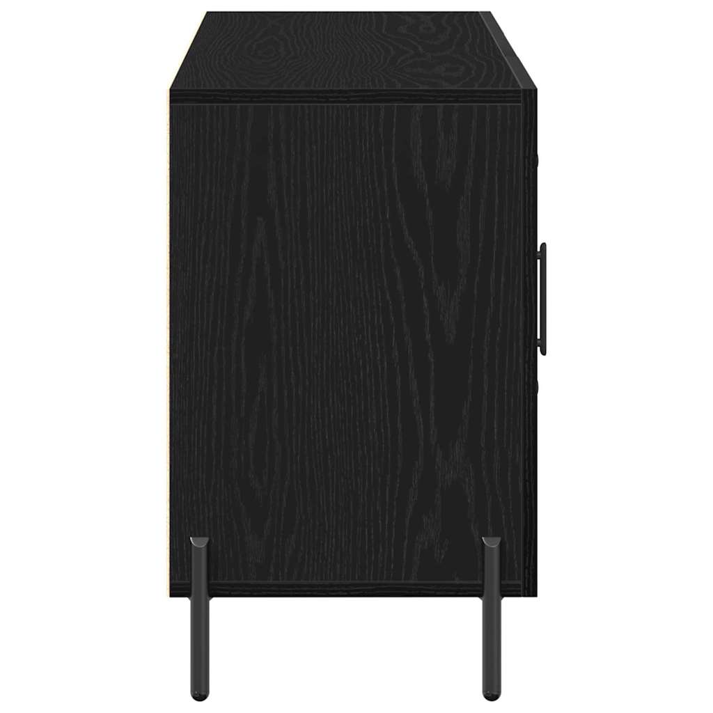 Servírovací Skříň Černý Dub 100 X 36 X 60 Cm Kompozitní Dřevo