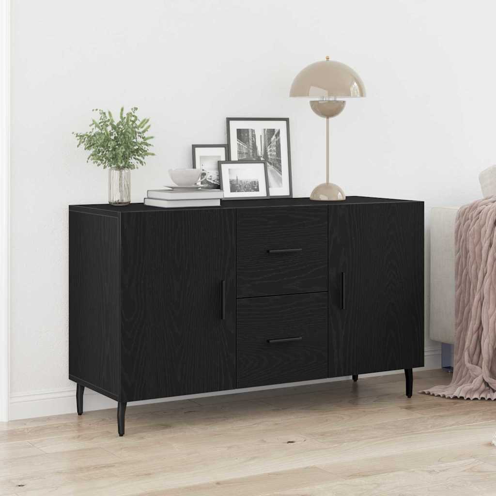 Servírovací Skříň Černý Dub 100 X 36 X 60 Cm Kompozitní Dřevo
