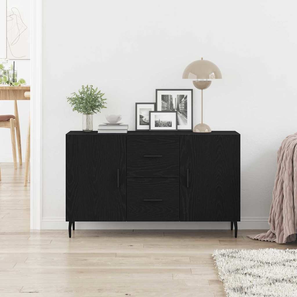 Servírovací Skříň Černý Dub 100 X 36 X 60 Cm Kompozitní Dřevo