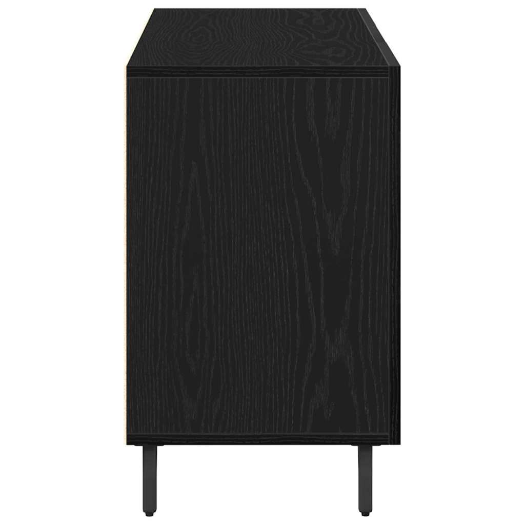 Servírovací Skříň Černý Dub 100 X 36 X 60 Cm Kompozitní Dřevo