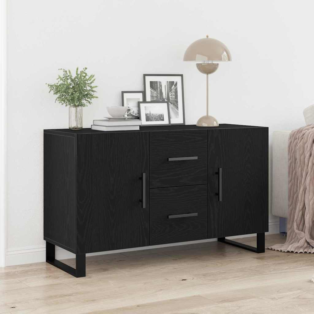 Servírovací Skříň Černý Dub 100 X 36 X 60 Cm Kompozitní Dřevo