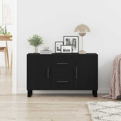 Servírovací Skříň Černý Dub 100 X 36 X 60 Cm Kompozitní Dřevo