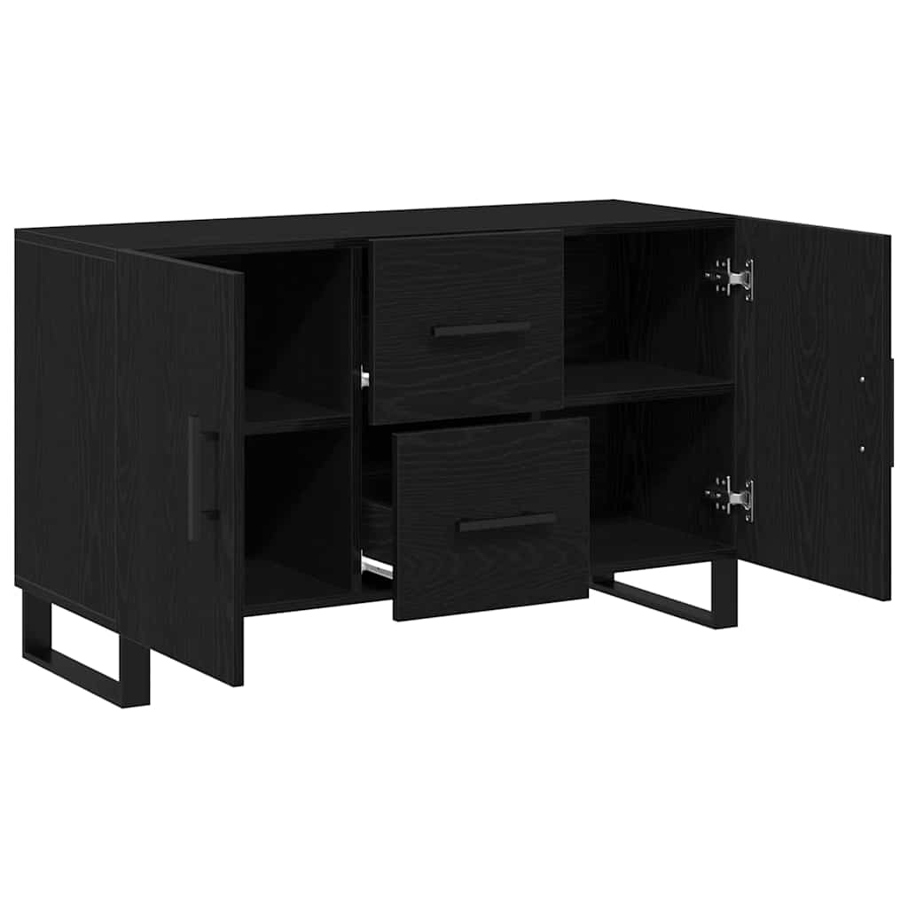 Servírovací Skříň Černý Dub 100 X 36 X 60 Cm Kompozitní Dřevo