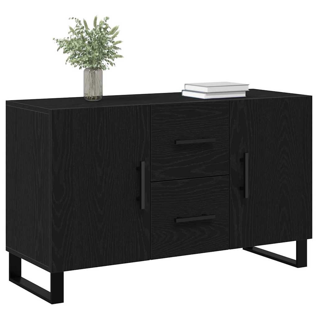 Servírovací Skříň Černý Dub 100 X 36 X 60 Cm Kompozitní Dřevo