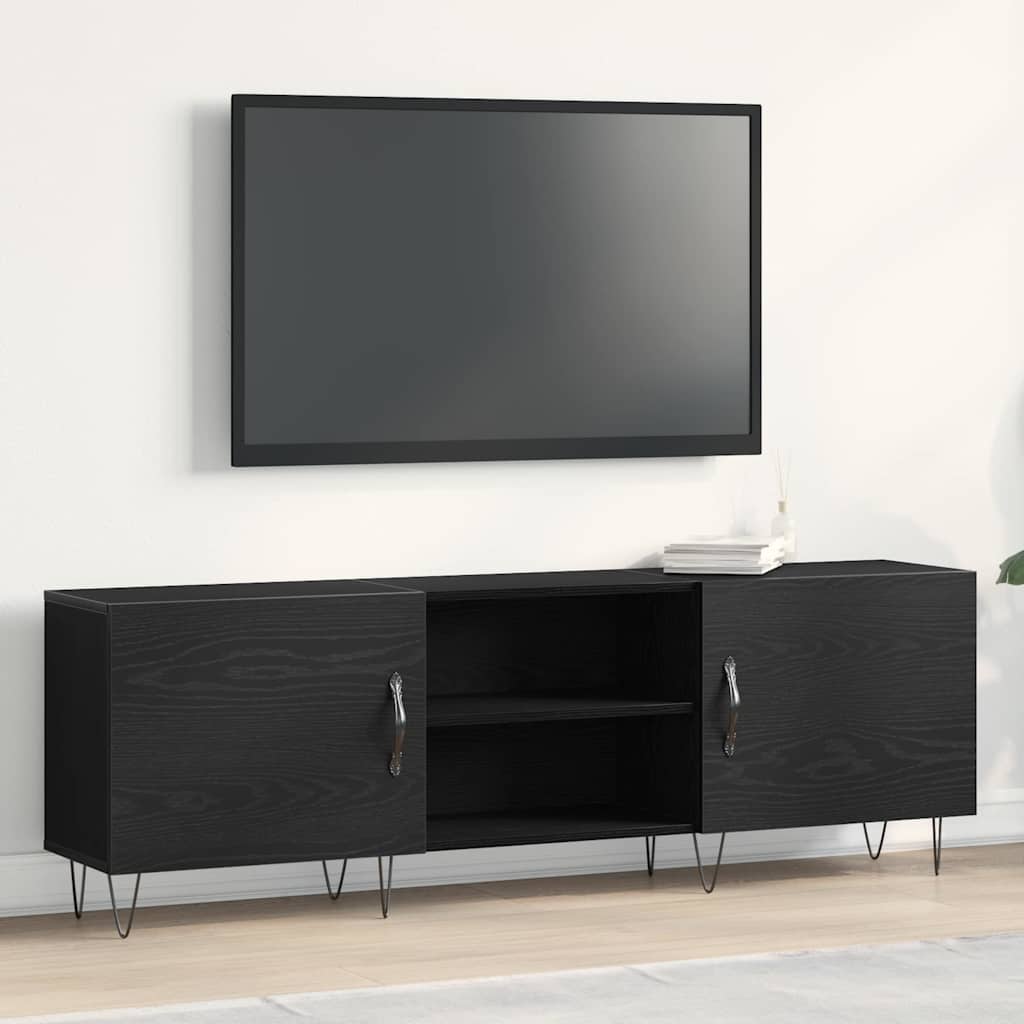 Sestava Tv Skříněk 150 X 30 X 50 Cm Černý Dub Kompozitní Dřevo